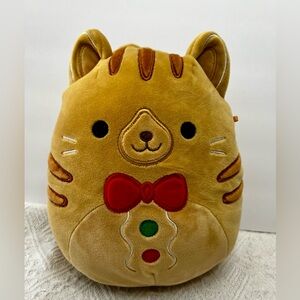 Squishmallow Gingerbread Tabby Christmas Cat 9”